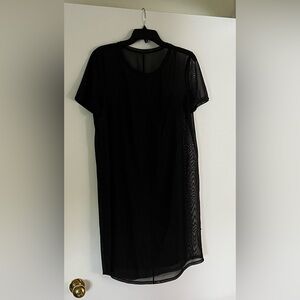 🩷EUC🖤Women’s Lululemon Sheer Mesh Black Short Sleeve Dress with insert ✨⚡️